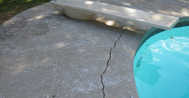 pool deck crack repair